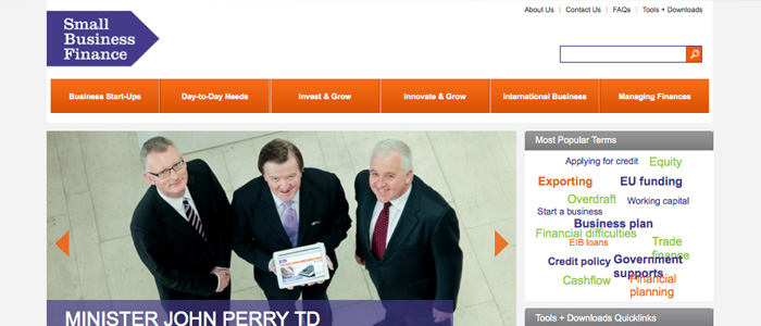 Small Business Finance Website Launched by Minister John Perry TD