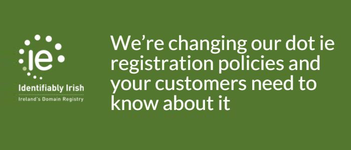 IEDR are changing their dot ie registration policies